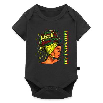 God Says I Am elegant Black Juneteen Girl 1865 - Baby Premium short-sleeve bodysuit - black - Front