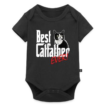Chat Papa Meilleur Catfather Jamais Fou Chat Père Kitty - Body à manches courtes Premium Bébé - noir - Devant