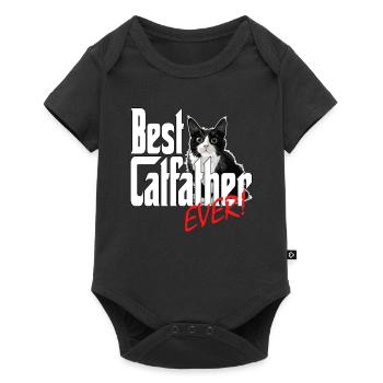 Chat Papa Meilleur Catfather Jamais Fou Chat Père Kitty - Body à manches courtes Premium Bébé - noir - Devant