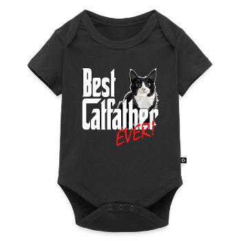 Chat Papa Meilleur Catfather Jamais Fou Chat Père Kitty - Body à manches courtes Premium Bébé - noir - Devant