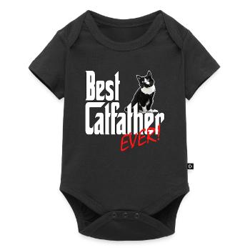 Chat Papa Meilleur Catfather Jamais Fou Chat Père Kitty - Body à manches courtes Premium Bébé - noir - Devant