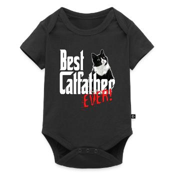 Chat Papa Meilleur Catfather Jamais Fou Chat Père Kitty - Body à manches courtes Premium Bébé - noir - Devant