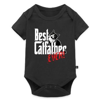 Chat Papa Meilleur Catfather Jamais Fou Chat Père Kitty - Body à manches courtes Premium Bébé - noir - Devant