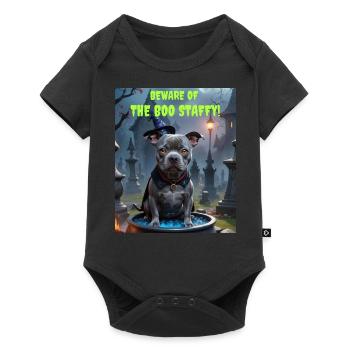 Blue Staffordshire Bull Terrier Halloween - Baby Premium short-sleeve bodysuit - black - Front