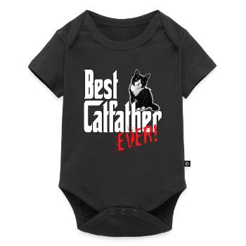 Chat Papa Meilleur Catfather Jamais Fou Chat Père Kitty - Body à manches courtes Premium Bébé - noir - Devant