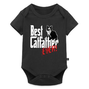 Chat Papa Meilleur Catfather Jamais Fou Chat Père Kitty - Body à manches courtes Premium Bébé - noir - Devant