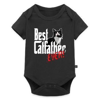 Chat Papa Meilleur Catfather Jamais Fou Chat Père Kitty - Body à manches courtes Premium Bébé - noir - Devant