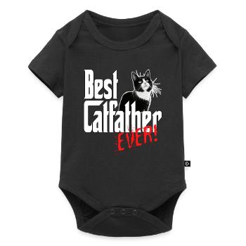 Chat Papa Meilleur Catfather Jamais Fou Chat Père Kitty - Body à manches courtes Premium Bébé - noir - Devant