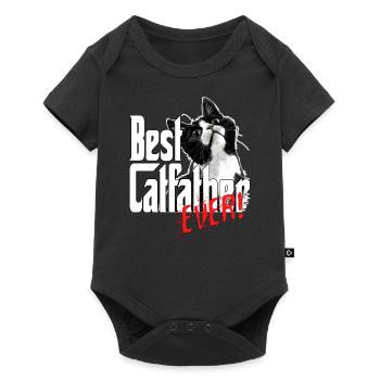 Chat Papa Meilleur Catfather Jamais Fou Chat Père Kitty - Body à manches courtes Premium Bébé - noir - Devant