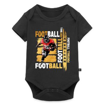 Joueur de football américain USA America Sports Gold - Body à manches courtes Premium Bébé - noir - Devant