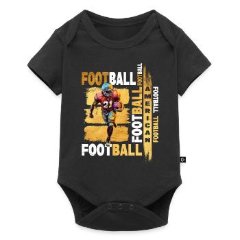 Joueur de football américain USA America Sports Gold - Body à manches courtes Premium Bébé - noir - Devant
