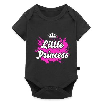 Kleine Prinzessin Geschenk - Baby Premium Kurzarmbody - Schwarz - Vorne