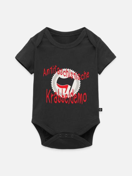 Anti-fascistisk handling krabbe demo - Premium kortærmet baby-body  - sort