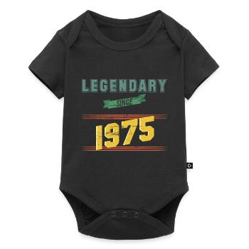 Vintage Legendary since 1975 Birthday Retro - Body à manches courtes Premium Bébé - noir - Devant