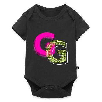 Initial letter G - Baby Premium short-sleeve bodysuit - black - Front
