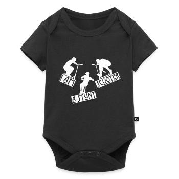 Scooter Stunt Stunts Tretroller E-Roller Geschenk - Baby Premium Kurzarmbody - Schwarz - Vorne