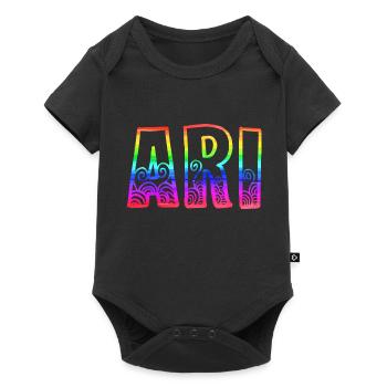 ari rs regenbogen - Baby Premium Kurzarmbody - Schwarz - Vorne