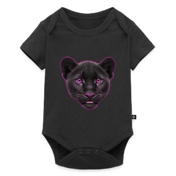 Pink Baby Panther | Baby Panther Head - Baby Premium short-sleeve bodysuit - black - Front