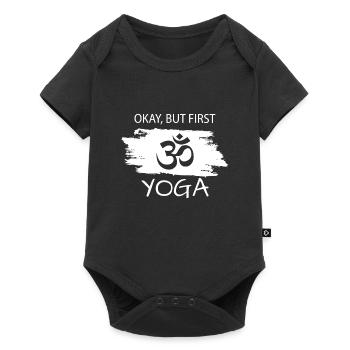 Yoga Namaste Chakra - Baby Premium Kurzarmbody - Schwarz - Vorne
