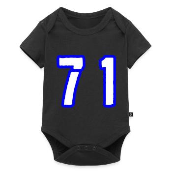 71 Zahl Symbol - Baby Premium Kurzarmbody - Schwarz - Vorne