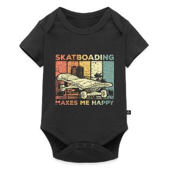 Skate skate skate - Body à manches courtes Premium Bébé - noir - Devant