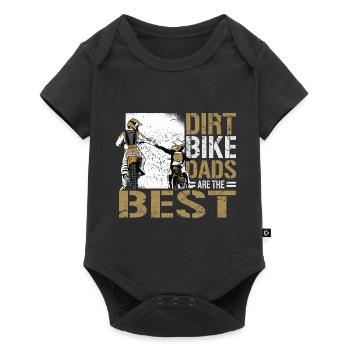 Dirt Bike Dads are the Best Motocross Biker Enduro - Baby Premium short-sleeve bodysuit - black - Front