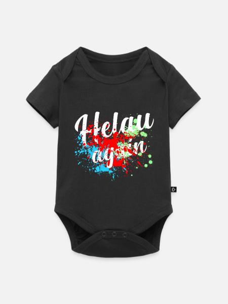 Helau Fasching, Fastnacht - Baby Premium Kurzarmbody - Schwarz