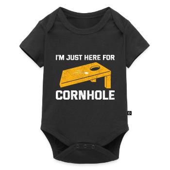 Cornhole Bean Bag Toss Outdoor Lawn Game funny - Baby Premium short-sleeve bodysuit - black - Front