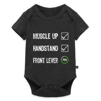 Calisthenics Checklist Motivation Athlete T-shirt - Baby Premium short-sleeve bodysuit - black - Front