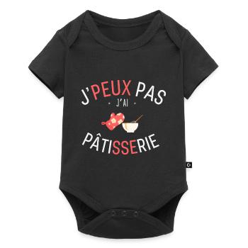 J Peux pas j ai Pâtisserie - Body à manches courtes Premium Bébé - noir - Devant