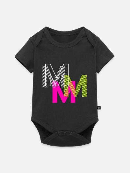 M Buchstabe - Baby Premium Kurzarmbody - Schwarz