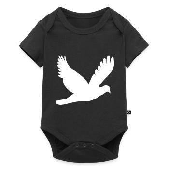 Colombe blanche de la paix - Body à manches courtes Premium Bébé - noir - Devant