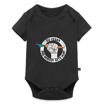 Devenir végétalien et personne ne fera de mal au véganisme - Body à manches courtes Premium Bébé - noir - Devant