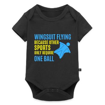 Wingsuit volant Base Jumping Parachutisme Wingsuit - Body à manches courtes Premium Bébé - noir - Devant