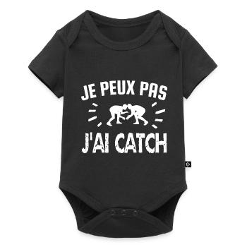 je peux pas j'ai catch - Body à manches courtes Premium Bébé - noir - Devant