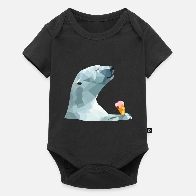 Ours polaire avec crème glacée. - Body à manches courtes Premium Bébé - noir