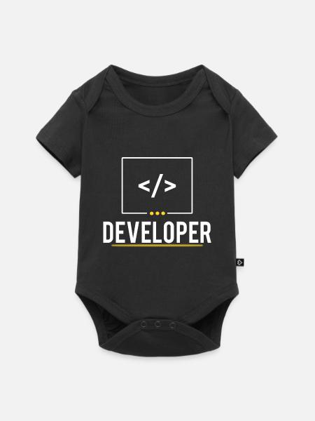 Developer - Baby Premium Kurzarmbody - Schwarz