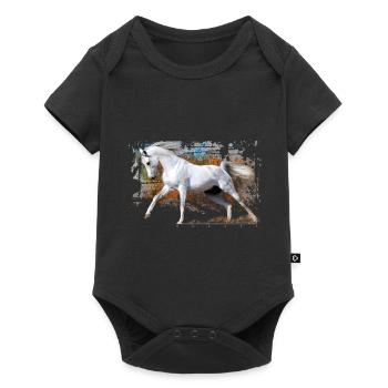 horse - Baby Premium short-sleeve bodysuit - black - Front