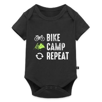 Bikepacking Cyclistes Vélo de gravier Vélo drôle - Body à manches courtes Premium Bébé - noir - Devant