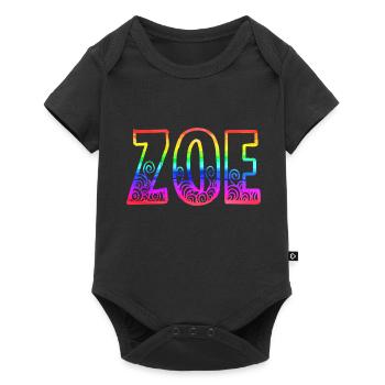 zoe rs arc-en-ciel - Body à manches courtes Premium Bébé - noir - Devant
