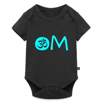 Om Chakra blau - Baby Premium Kurzarmbody - Schwarz - Vorne