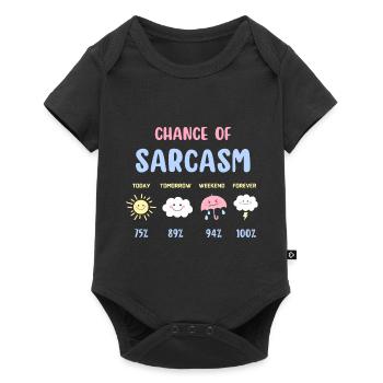 Drôle De Chance De Sarcasme Prévisions Météo Sarcastique - Body à manches courtes Premium Bébé - noir - Devant