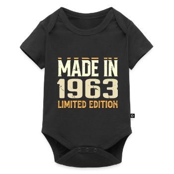 Cadeau Anniversaire 1963 Génial Depuis 1963 Retro - Body à manches courtes Premium Bébé - noir - Devant