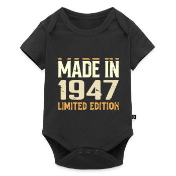 Cadeau Anniversaire 1947 Génial Depuis 1947 Retro - Body à manches courtes Premium Bébé - noir - Devant