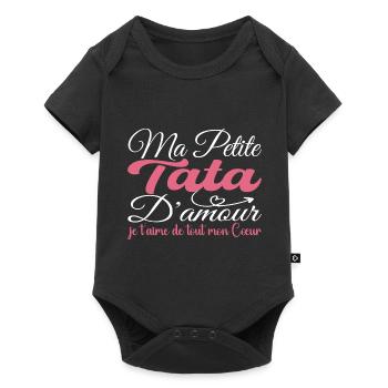 Cadeau tata d'amour, meilleure tata je t'aime - Body à manches courtes Premium Bébé - noir - Devant