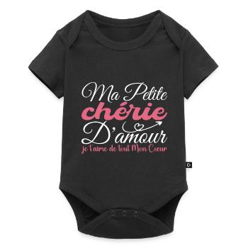 Cadeau chérie d'amour, meilleure chérie je t'aime - Body à manches courtes Premium Bébé - noir - Devant