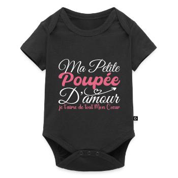 Cadeau poupée d'amour, meilleure poupée je t'aime - Body à manches courtes Premium Bébé - noir - Devant