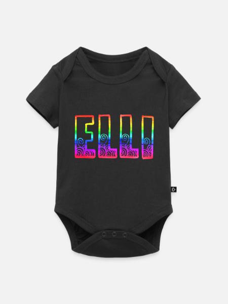 elli rs regenbogen - Baby Premium Kurzarmbody - Schwarz