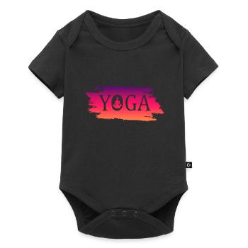 Yoga - Baby Premium Kurzarmbody - Schwarz - Vorne