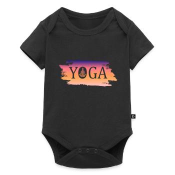 Yoga Namaste - Baby Premium Kurzarmbody - Schwarz - Vorne